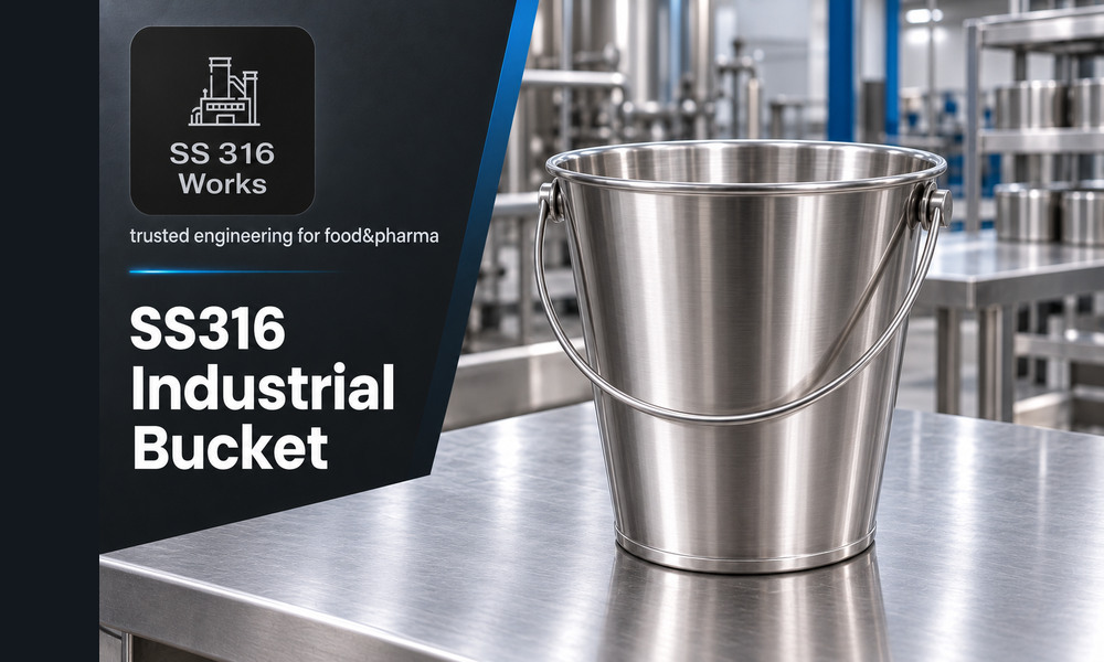 SS316 Industrial Bucket Supplier in India
