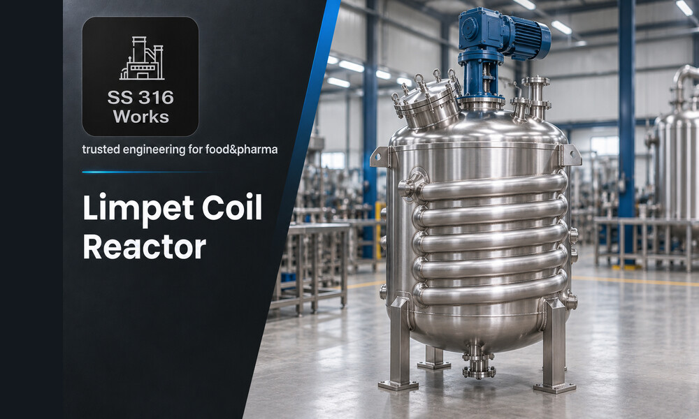 SS316 Limpet Coil Reactor Manufacturer in India