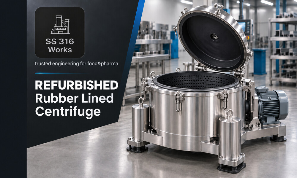 Rubber Lined Centrifuge Supplier in India – Corrosion Resistant Equipment