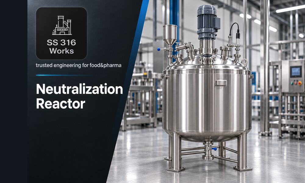 SS316 Neutralization Reactor Manufacturer in India