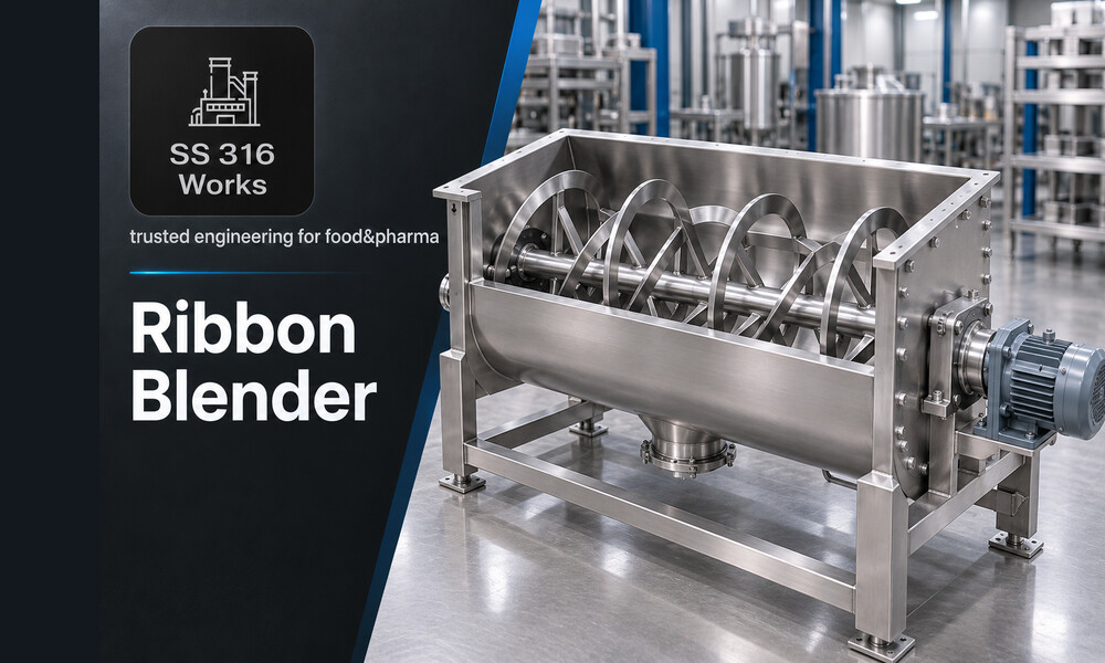SS316 Ribbon Blender Manufacturer in India