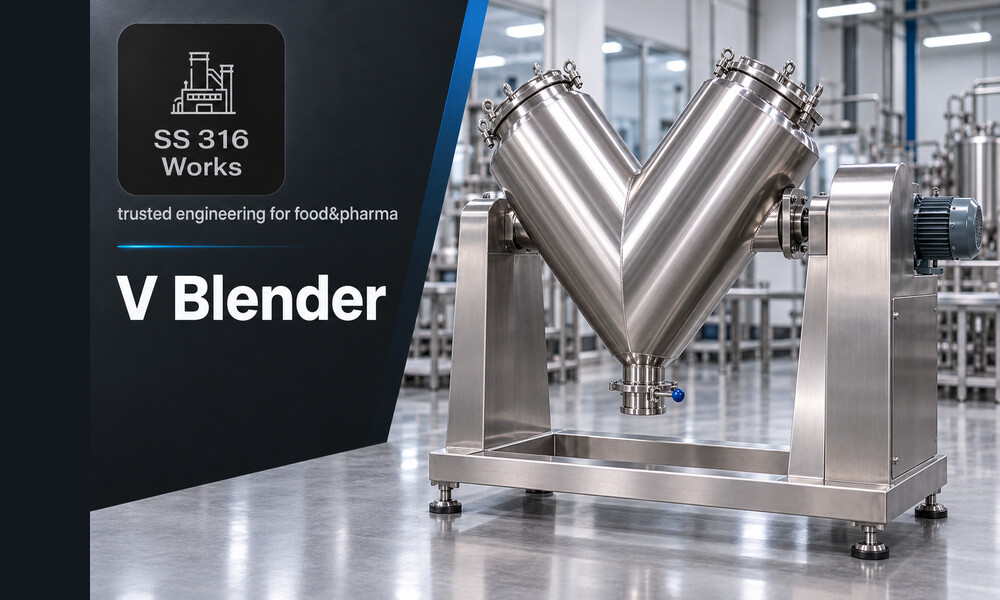 SS316 V Blender Manufacturer in India