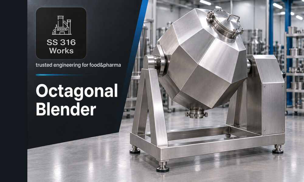 SS316 Octagonal Blender Manufacturer in India