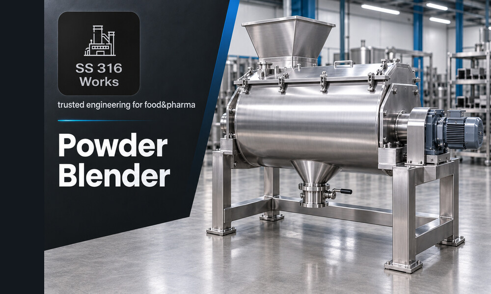 SS316 Powder Blender Manufacturer in India