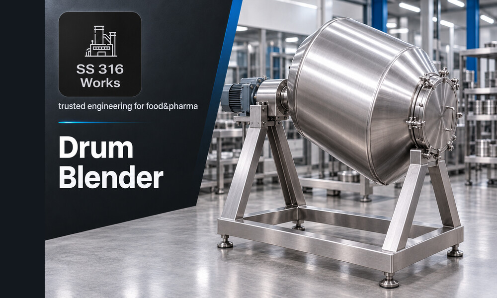 SS316 Drum Blender Manufacturer in India