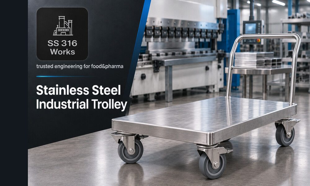Stainless Steel Industrial Trolley Manufacturer in India