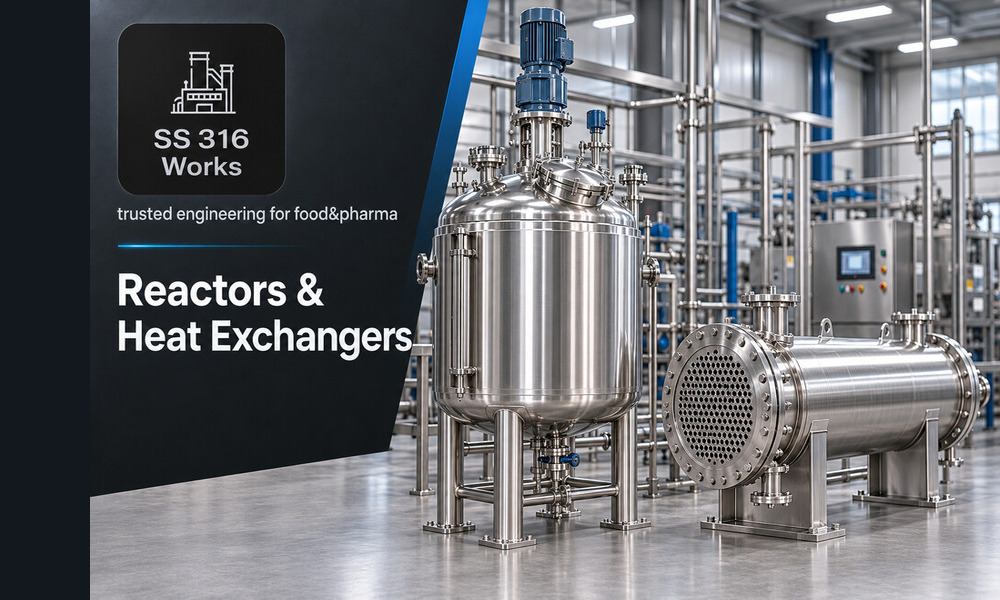 SS316 Reactor & Heat Exchanger Manufacturer in India