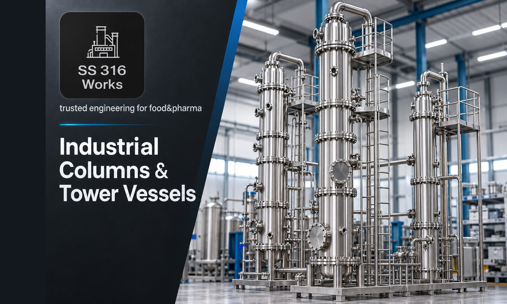 SS316/SS304 Industrial Column & Tower Vessel Manufacturer in India